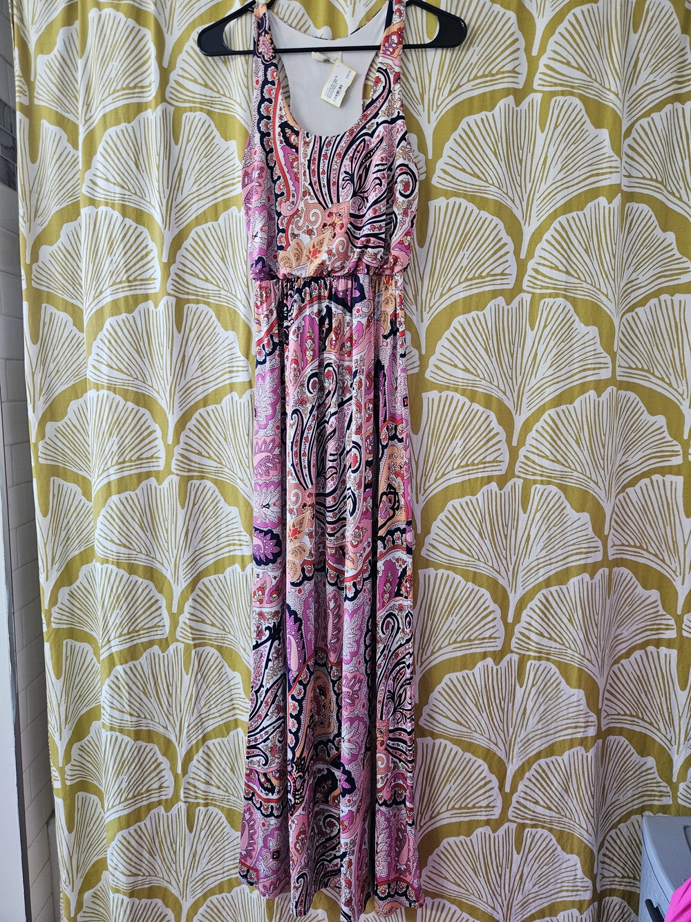Pink Paisley Maxi Dress